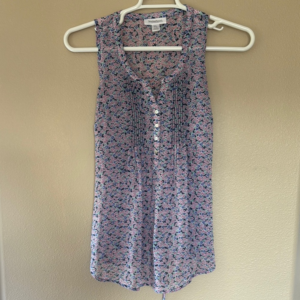 Motherhood Floral Sleeveless Top